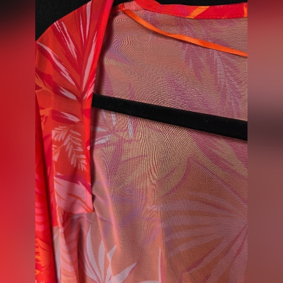 Milly Cabana Tropical Print Palm Kimono Caftan P/S Beach Cover Up Small - Picture 6 of 7